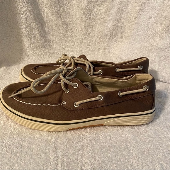 Fall Creek Shoes Mens Size 8 Lace Up Flats Boat Brown Bellaire - Picture 10 of 11